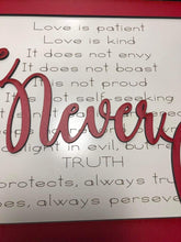 Load image into Gallery viewer, Love Never Fails Sign Christian Sign Valentines

