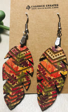 Load image into Gallery viewer, Finished Feather Look Earrings Wood Jewelry findings, blanks, earring making, earring components, earring parts, earring pieces
