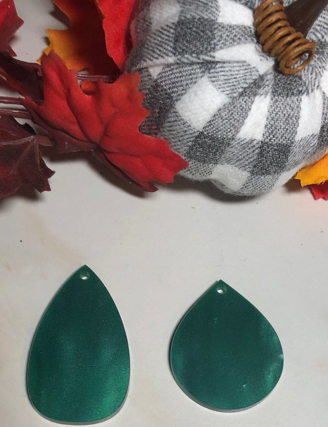 Dark Green Acrylic Dangles Double sided Jewelry findings, connectors, blanks, earring making, earring components, earring parts, earring pieces