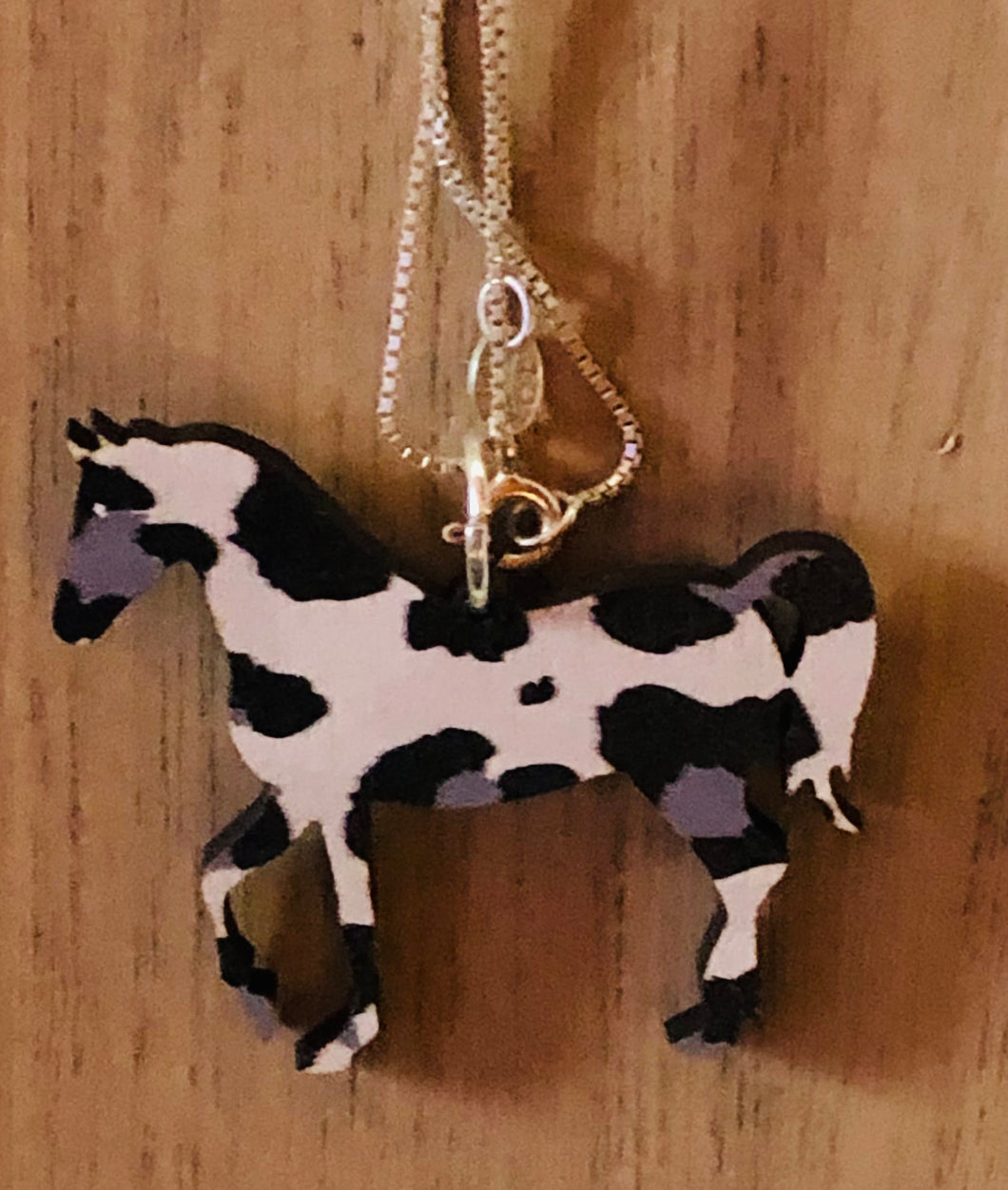 Wood Pendant Necklace Horse Cowboy Jewelry findings, connectors, blanks, earring making, earring components, earring parts, earring pieces Regular price